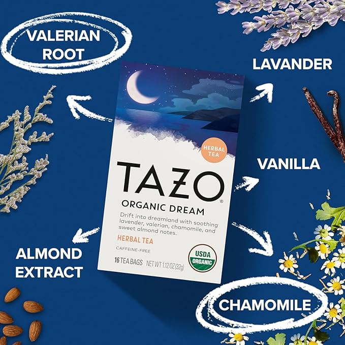 TAZO Tea Bags, Regenerative Organic Zen, Calm Chamomile & Herbal Organic Dream 16 CT (2ea) (Variety Pack)