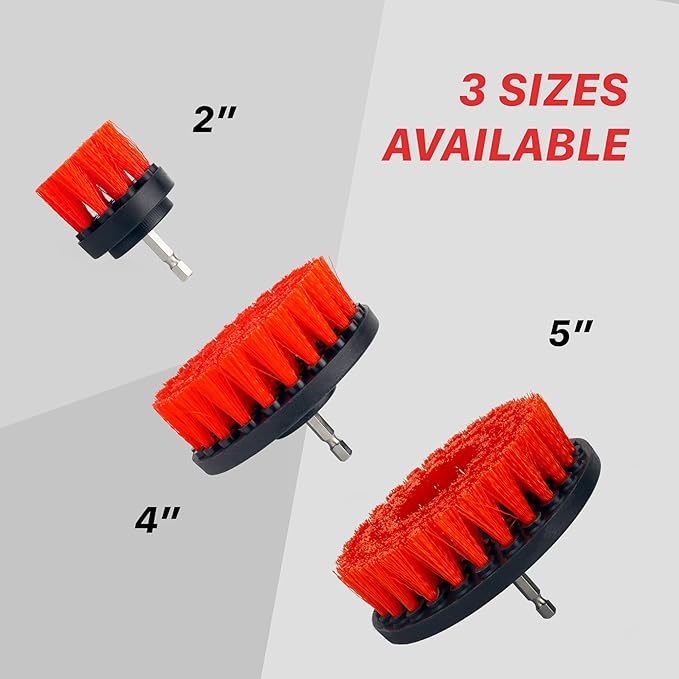 Maxshine Universal M8 Medium-Duty Upholstery & Carpet Drill Brush (2”) | Power Scrubber Attachment for Car Detailing | Removes Grime, Stains & Spots from Leather, Fabric, Seats & Carpets