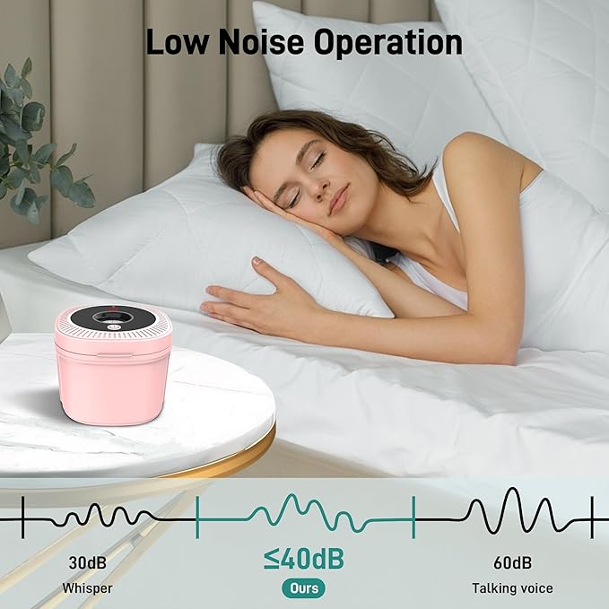 Ultrasonic Retainer Cleaner, Dental Cleaning Pod with U-V Lights, 45kHz Retainer Cleaner Machine for Dentures, Toothbrush Heads, Jewelry, Aligner, Night Mouth Guards (Pink)