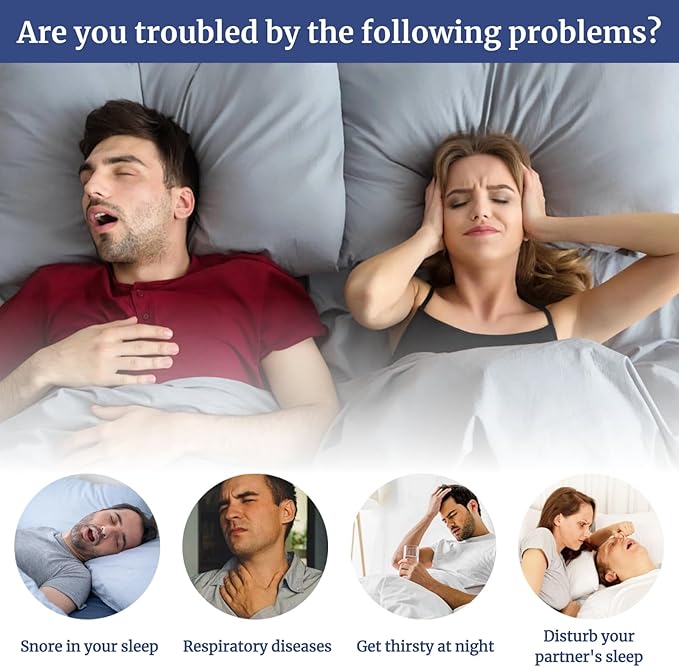 Airflow Jaw Strap, Adjustable & Breathable Anti Snoring Chin Strap, Effective Stop Snoring Solution Keep Mouth Closed