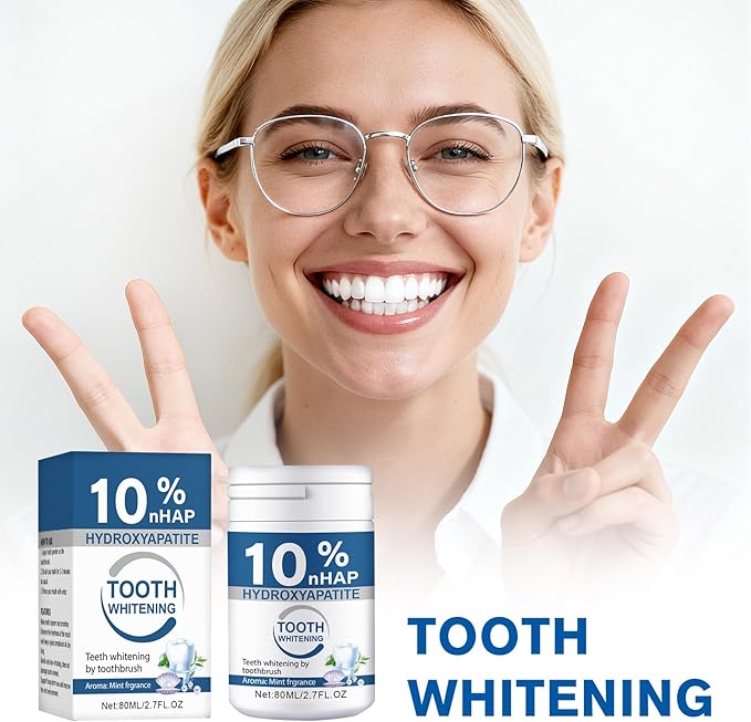 Microcrystalline Hydroxyapatite Powder, 10% Hydroxyapatite Tooth Powder Hydroxyapatites Toothpaste Powders 2 Pack / 80g