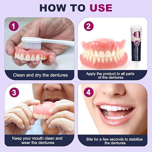 Thermoplastic Denture Adhesive,Ultra Max Hold Denture Adhesive,Improving Comfort Caring (2pcs)