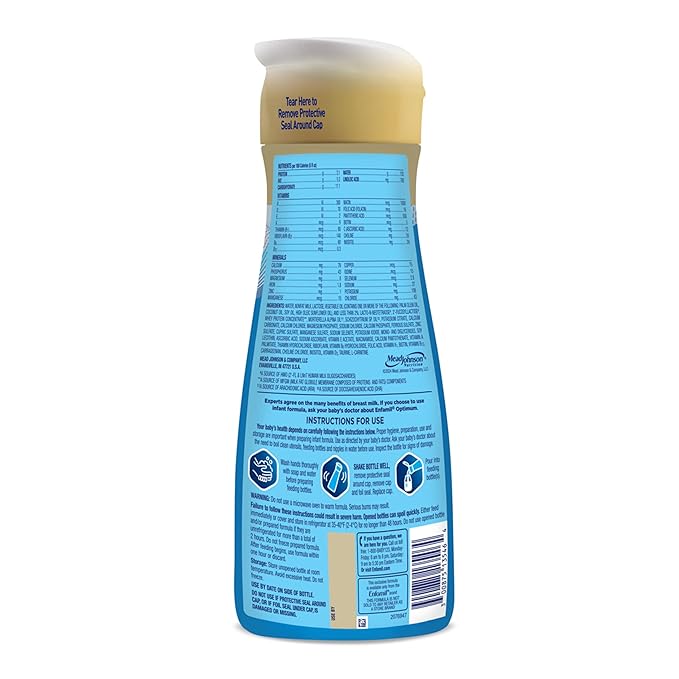 Enfamil Optimum (Enspire) Ready-to-Feed Baby Formula, Our Closest to Breast Milk, Brain-Building DHA, 32 Fl Oz (Pack of 3)