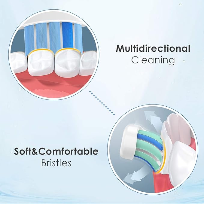 Replacement Toothbrush Heads for Phillips Sonicare Electric Toothbrush Click-on Handles 10 Pack White (Blue, 1 Count (Pack of 10))