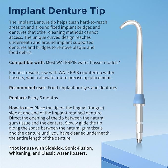 Replacement Heads for Waterpik, Replacement Picks for Water Pik Water Flosser (8 Tips Combo + Storage Case + Travel Case)