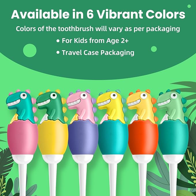Kids Manual Toothbrush, Ultra-Soft Kids Toothbrush for Sensitive Teeth & Gums, Gentle Toddler & Children's Brush with 10000 Bristles Travel-Friendly Design for Ages 2-7 (Yellow)