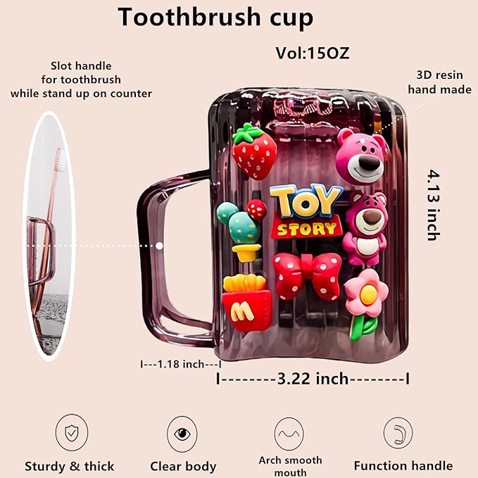 Automatic Toothpaste Dispenser & Toothpaste Holders and Wall Mounted Cup 3 Piece in a Set, is Wall Mounted for Bathroom,Toothpaste Squeezer for Kids & Family Shower by Mr. Thumbs(Pink Set)