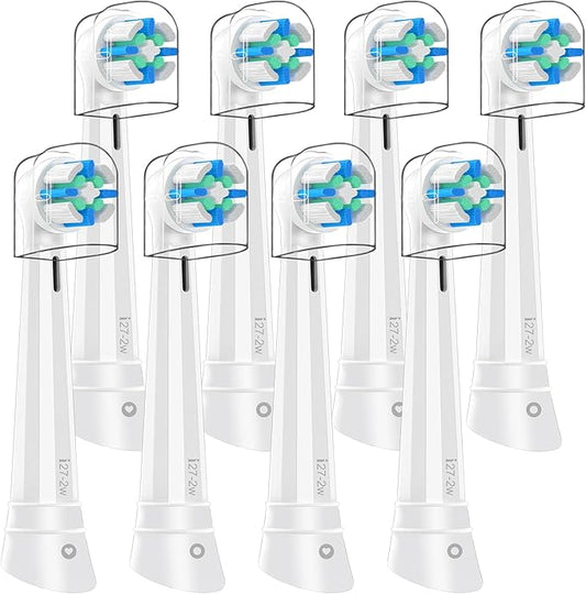 8 PCS Replacement Heads Compatible with Oral B IO 2/3/4/5/6/7/8/9/10/Deep Clean Series Electric Toothbrush, Medium Softness Brush Heads Compatible with Oral B IO for Teeth and Gums Care (White)