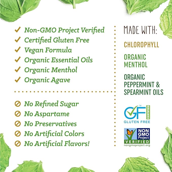 Lively Up Your Breath Premium Breath Freshener Liquid Drops with Organic Ingredients - Original Mint 3 Pack