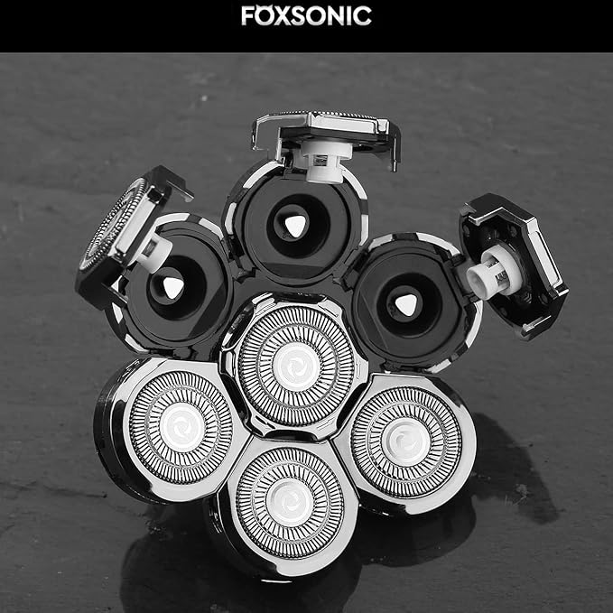 FOXSONIC Universal 7 Blades Head Shaver Replacement Heads Compatible with Wyklaus SHPAVVER shaver Many Main Brands Electric Shaver Razor Bald Men Head Shaver Blades