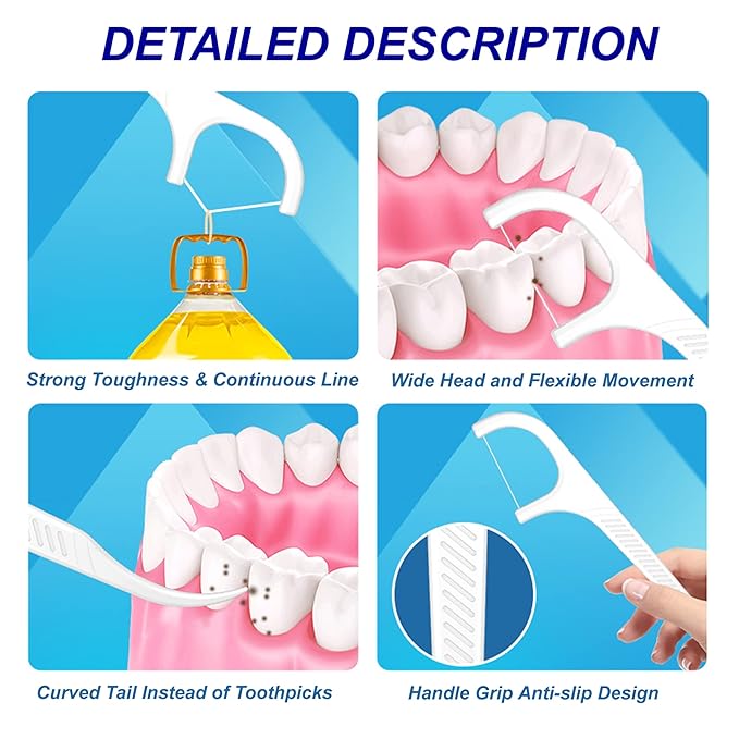 Portable Dental Floss, Portable Travel Floss (White2)