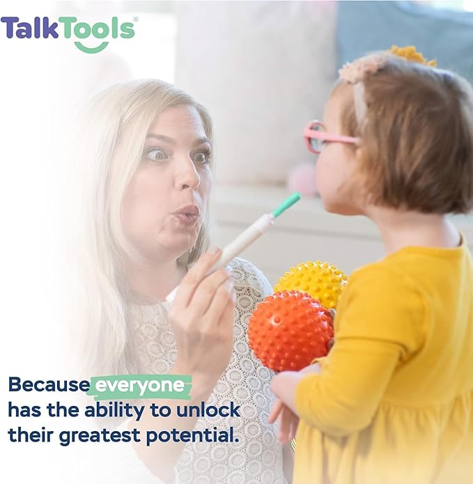 TalkTools Sensi Oral Sensory Therapy Tool with Soft Sensi Jaw Tips (Pink, 10 Tips Set - Pink)