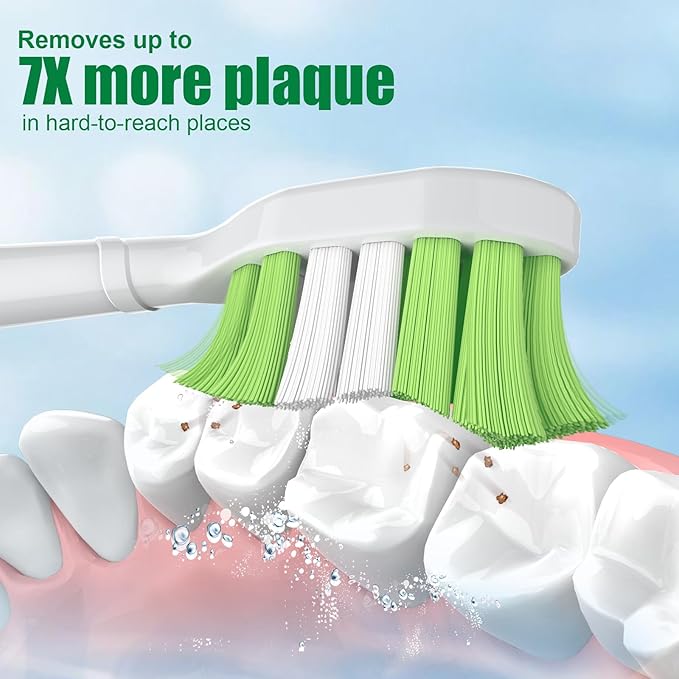 Toptheway Toothbrush Replacement Heads Compatible with Philips Sonicare ProtectiveClean DiamondClean C2 C1 G2 W 4100 5100 5300 Plaque Control, 10 Pack