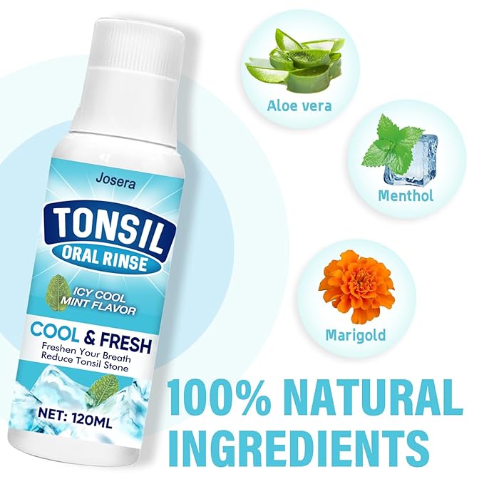 Josera Tonsil Stone Mouthwash, Tonsil Stone Remover Helps Remove Stones, 2 Count