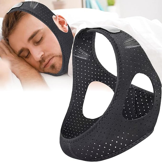 Anti Snoring Chin Strap,Adjustable Chin Strap for CPAP Users,Breathable Anti Snore Devices for Men and Women,Comfortable Sleep Chin Strap for Snoring,Effective Stop Snoring Solution