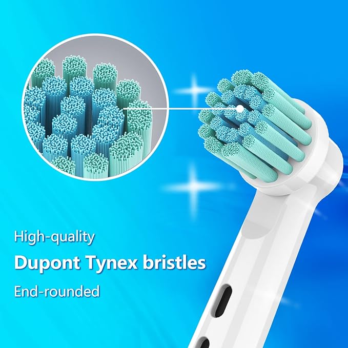 Replacement Toothbrush Heads Compatible with Oral B Electric Toothbrushes, 4 Count, Extra Soft Bristles for Sensitive Gum Care, Refills for Braun Pro Series, Smart Series