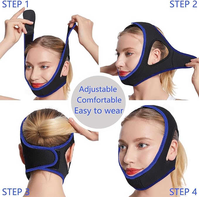 Anti Snore Chin Strap for Sleeping Stop Snoring Solution,Chin Strap for cpap Users,Cpap Chin Strap for Men and Women Breathable Snore Reducing Aids for Users to Keep Mouth Closed