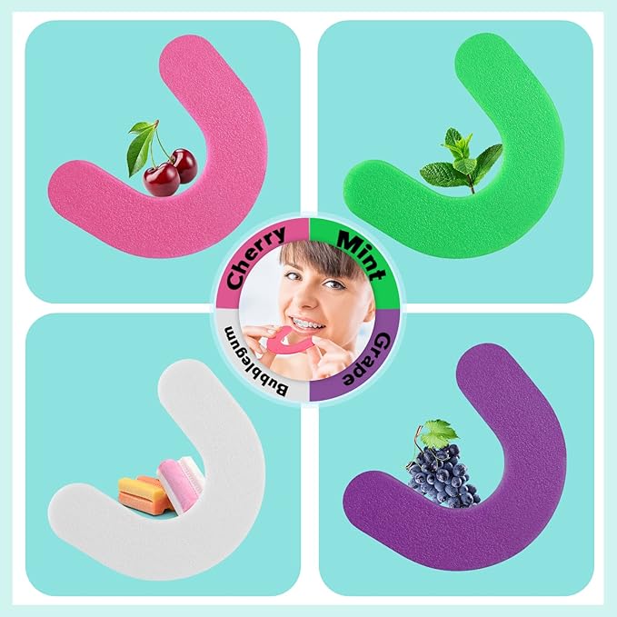 Bite Wafers for Orthodontic Braces - Therapy Wafer Latax Free, Relieve Pain from Braces, Teeth Pain Relief Chewie, Night Mouth Guard Alternative (Bubble Gum, 10 Pcs)