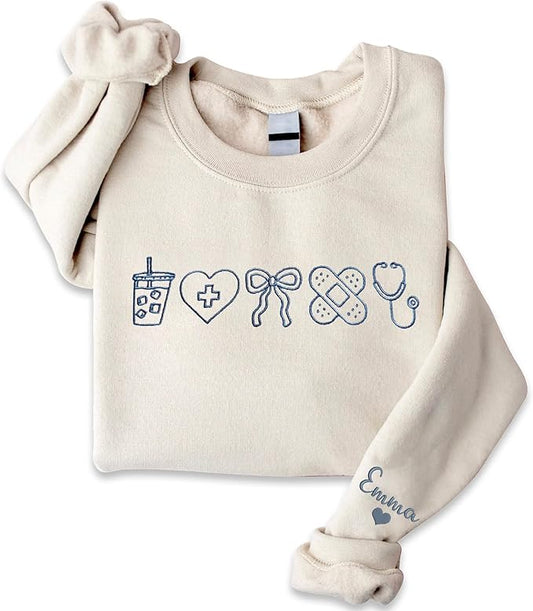 Chillever - Dental Hygienist Embroidered Sweatshirt, Gift For Hygienist, Tooth Gift, Teeth Sweatshirts For Women