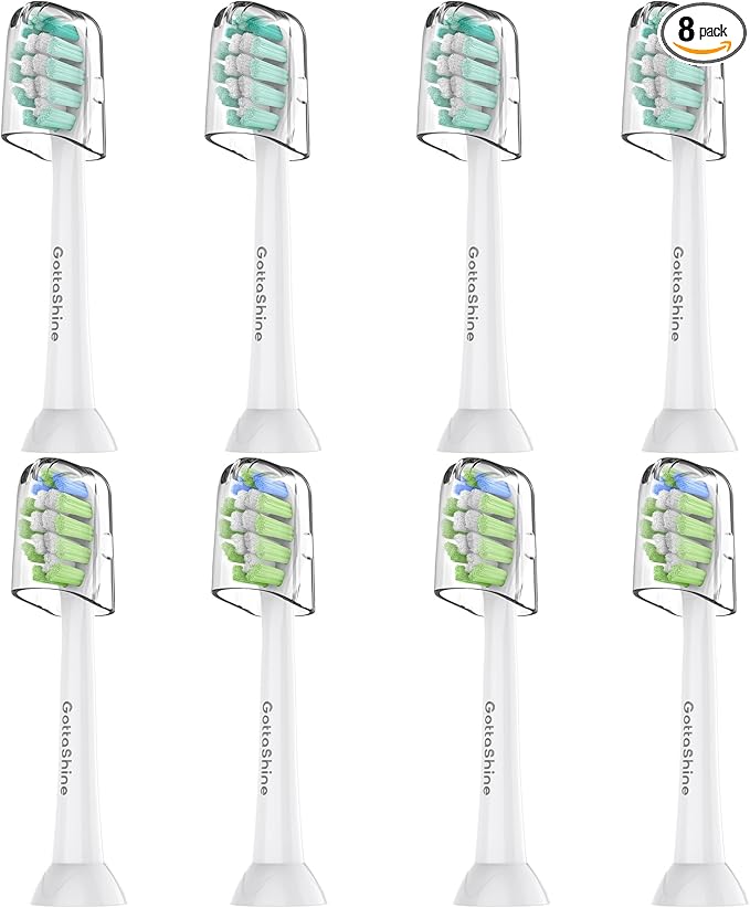Replacement Toothbrush Heads for Philips Sonicare Click-on Electric Brushhead White 8 Pack