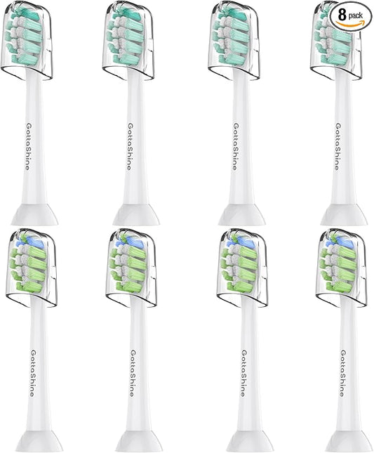 Replacement Toothbrush Heads for Philips Sonicare Click-on Electric Brushhead White 8 Pack