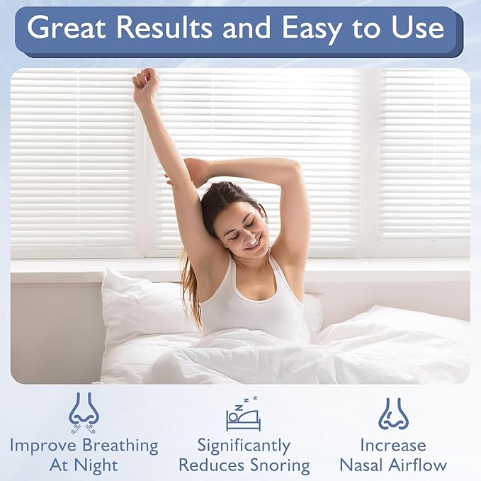 Nasal Dilators for Sleeping, Anti Nose Clip to Ensure Deep Sleep, Snoring Nose Clip Nose Magnet for Breathing Strip, Effective Anti Snoring Devices, Snoring Solution for Men and Women, Clear