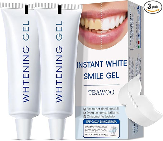 Teeth Whitening Gel – 60ml (2x30ml), Dentist Developed WhitePlus Edition (Food-Grade Silicone Mouth Tray Included)