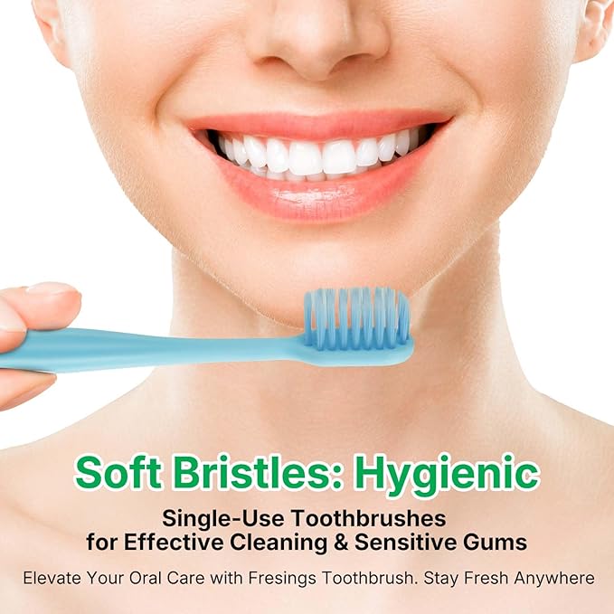 200 Pack Premium Disposable Toothbrushes Bulk – Individually Wrapped Soft Bristle Toothbrushes for Travel, Hotel Guest, Donation, Kids, Adults – Single Use, Family & Emergency Hygiene