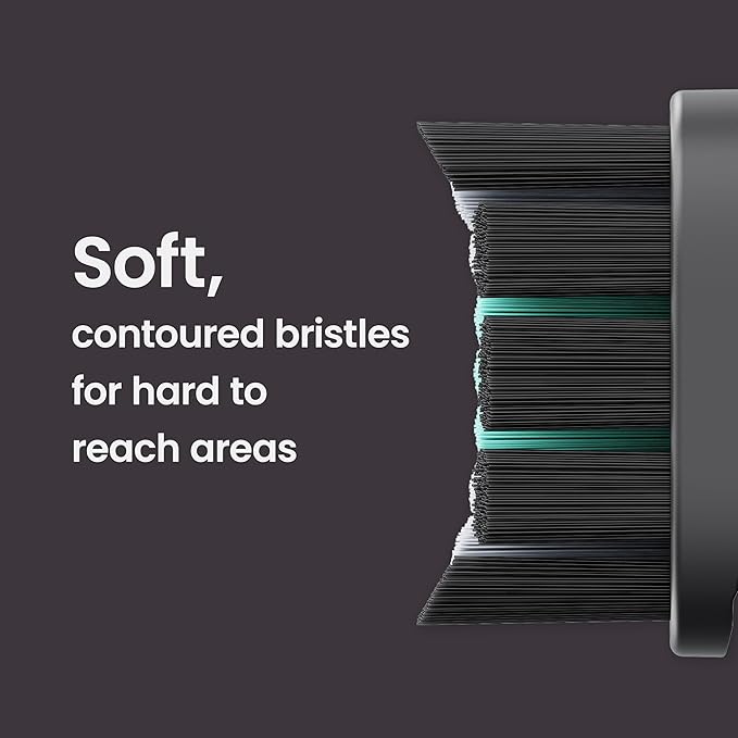 quip Ultra Brush Pod Refill Heads - 4 Pack - Verified quip Brush Head Refills for Sonic Electric Toothbrushes - Soft Bristles, Compact - Last 3 Months Each - Black