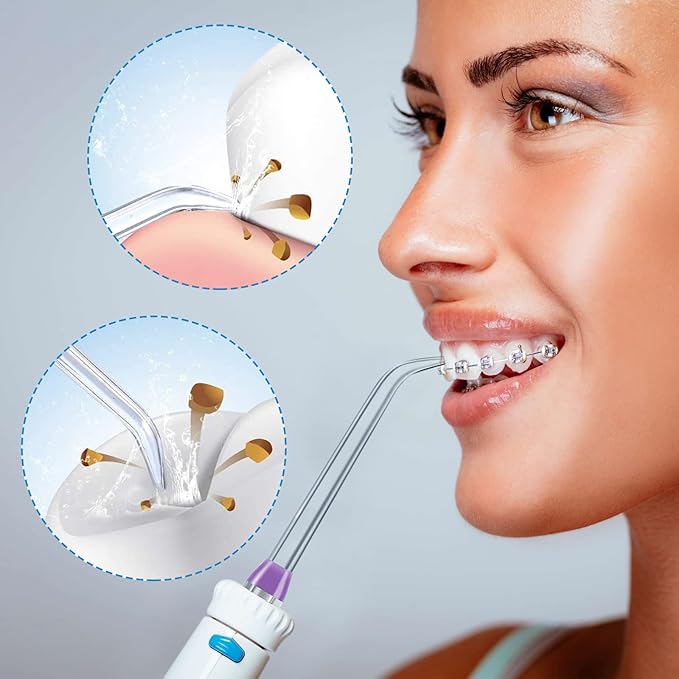 Flosser Replacement Tips for Waterpik Water Flosser, Reach Flosser Refill Heads Replacement Heads for Waterpik, Compatible with Waterpik Oral Irrigator & Dental Flosser(6 Classic Jet Tips)