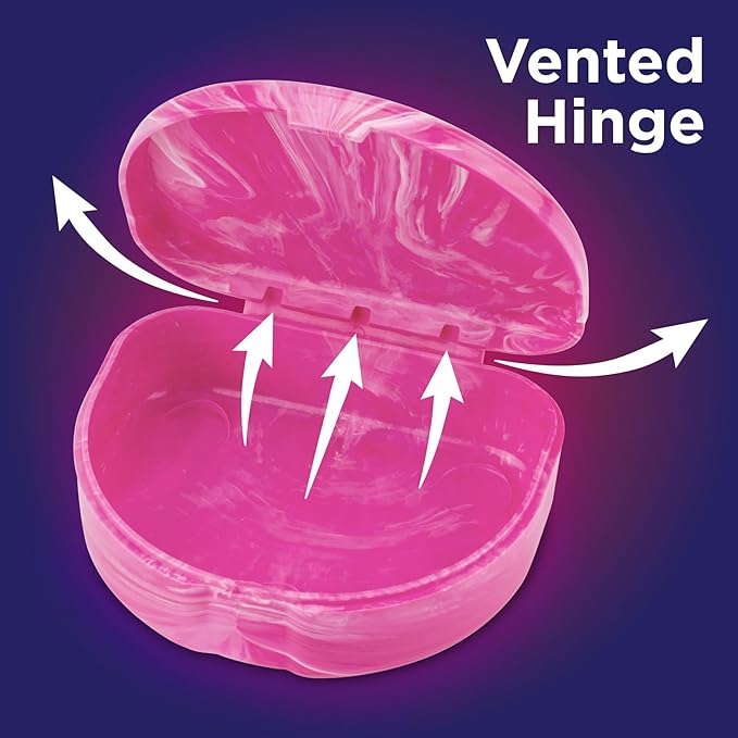 Practicon Marble Retainer Cases, Orthodontic Aligner Case, Mouth Guard Holder (3 Pack) (Sunset)