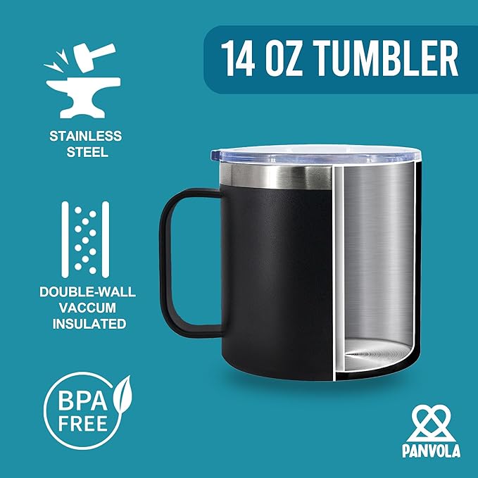 A Wise Doctor Once Wrote Insulated Coffee Cup 14oz With Handle And Lid Doctor Gifts Physician Medical Student MD Dr Husband Wife Dad Mom Stainless Steel Vacuum Insulated Camping Travel Mug (Black)