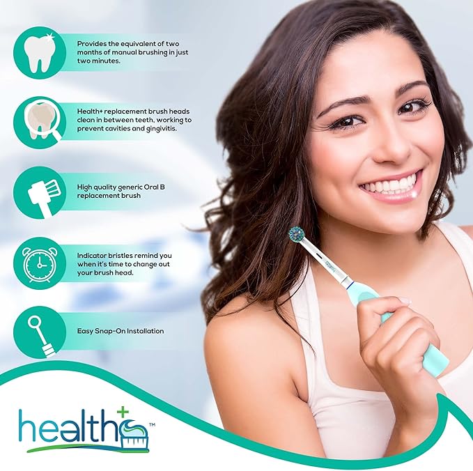 Compatible Oral-B Replacement Brush Heads - Variety 6-Pack Generic | Electric Toothbrush Heads with Dupont Bristles | Sensitive, Ortho, Powertip, Whitening, and Normal Brush Heads