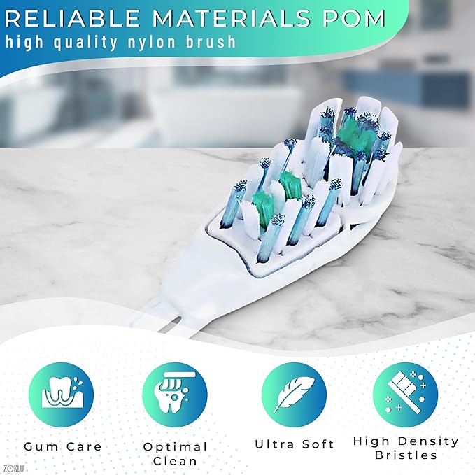 4 Pcs Replacement Tooth Brush Heads with Soft Bristles | Sensitive Toothbrush Heads Compatible with Oral-B 3733 4732 4734 Models – Dual Cleaning Action, Snap-On Design for Daily Oral Care & Cleaning