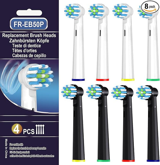 Replacement Toothbrush Heads Compatible with Oral B Pro 1000 Electric Toothbrush,Professional Clean,Gentle on Gums, Brush Head Refills for Genius/Smart/Vitality Series,8 Count
