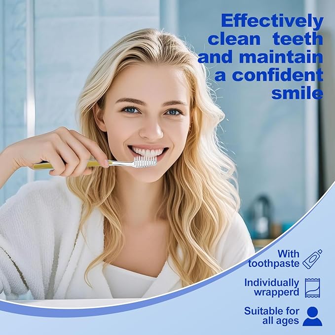 20pcs Disposable Toothbrushes with Toothpaste (5 Colors)