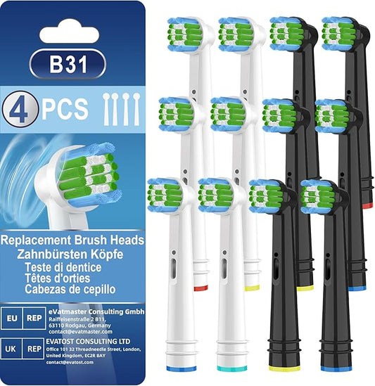 Replacement Toothbrush Heads Compatible with Oral B Electric Toothbrushes,Brush Heads Compatible with Oral B Replacement Heads Refill Pro 1000/9600/500/3000 /1500,Genius,Smart