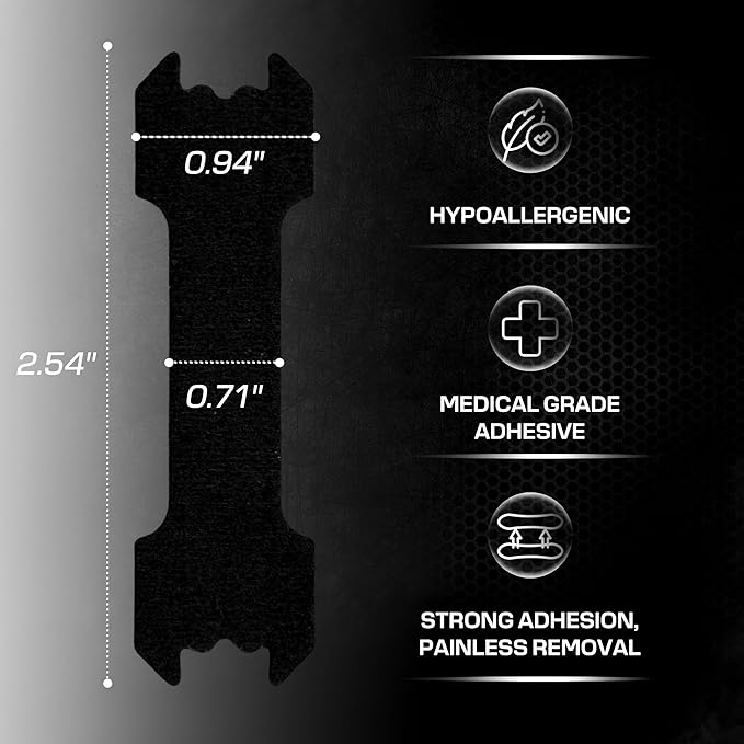 Performance Nose Strips for Breathing (60 Count) - Oil & Sweat Proof Adhesive - Athletic Nasal Strips for Snoring & Sleeping - Improves Oxygen Delivery, Drive, Sleep & Reduces Snoring (Slim Black)
