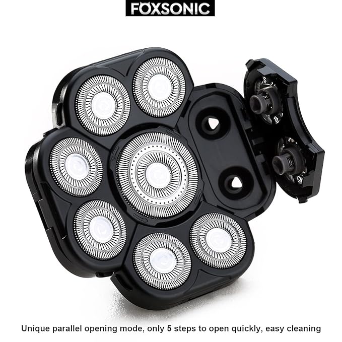 FOXSONIC Upgraded 9 Blade Body Shaver Replacement Heads for Many Brands Electric Razor