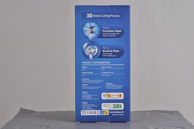 TEETHEORY Rotating Electric Toothbrush for Adults with 8 Brush Heads (2 Types), 4 Modes Deep Clean Electric Toothbrush with Rechargeable Power and 2 Min Smart Timer (3-Clean White, p1)