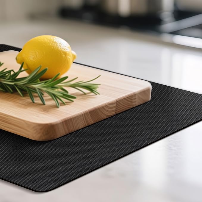 Upgraded 10” x 15” Grips Non-Adhesive Anti-Slip Mat, Black Multi-Purpose Dual-Sided Non-Slip Pad for Desks & Surfaces, Desk Mat, Drawer Liner, Laptop Pad
