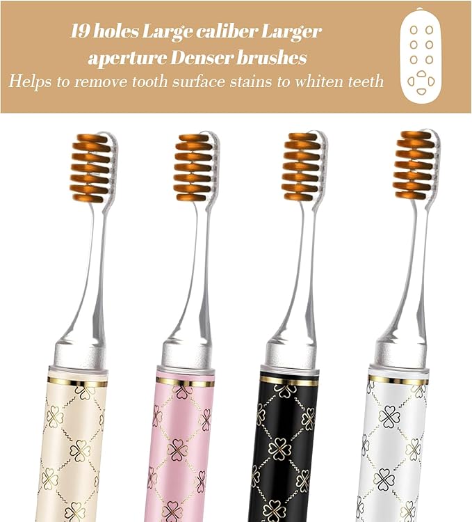 Thrymme 4Pcs Portable Toothbrush, Travel Toothbrushes Head with Case, Soft Bristles for Adults & Kids, Camping, Business Trips