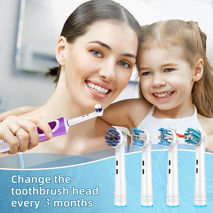 Replacement Toothbrush Heads 8 Pack, Electric Toothbrush Heads Compatible with Oral B Electric Toothbrush, Whitening Toothbrush Head