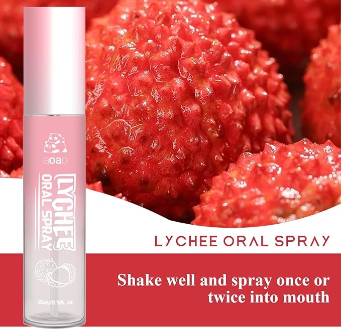Oral Spray for Adults, Mouth Freshening Spray, Portable Peppermint Oral Freshener, Alcohol & Fluoride-Free Oral Care Mouth Spray, Travel, Dates, Office, Dry & Bad Breath,0.5fl.oz (Pink)