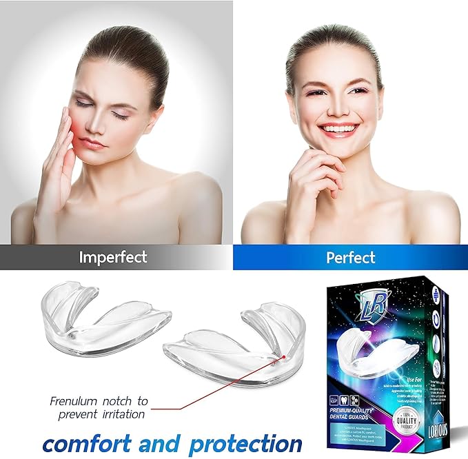 Moldable Mouthguards Pack of 6 in 3 Sizes, Custom Fit Dental Guards for Teeth Grinding, Clenching & Protection, Ideal for Night and Day Use