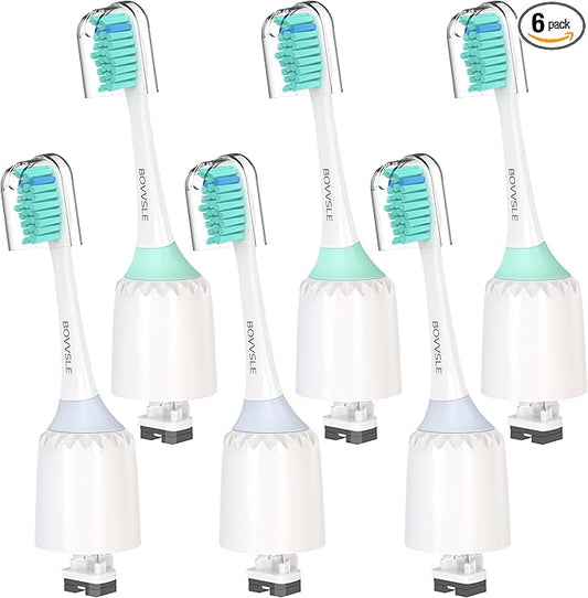Replacement Toothbrush Heads for Philips Sonicare Replacement Heads E-Series, Essence, Xtreme, Electric Replacement Brush Head for Phillips Sonicare, for Philips Sonic Care Toothbrush,6 Pcs