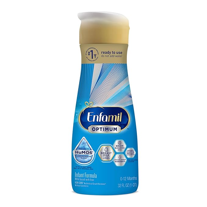 Enfamil Optimum (Enspire) Ready-to-Feed Baby Formula, Our Closest to Breast Milk, Brain-Building DHA, 32 fl oz
