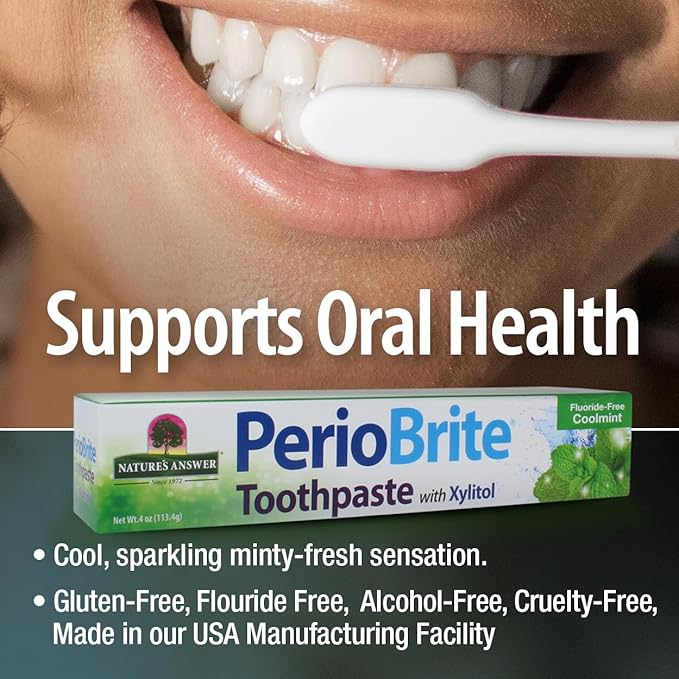 Nature's Answer Periobrite Toothpaste, Cool Mint, 4 Ounce, 3 Count Nature's Answer Periobrite Toothpaste, Cool Mint, 4 Ounce