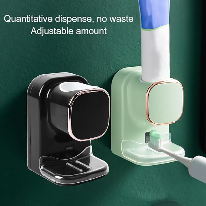 Automatic Toothpaste Dispenser, Automatic Wall Mount Adjustable Responsive Sensor Toothpaste Dispenser Dispensador De Pasta with USB Powered for Home Restaurant Bathroom