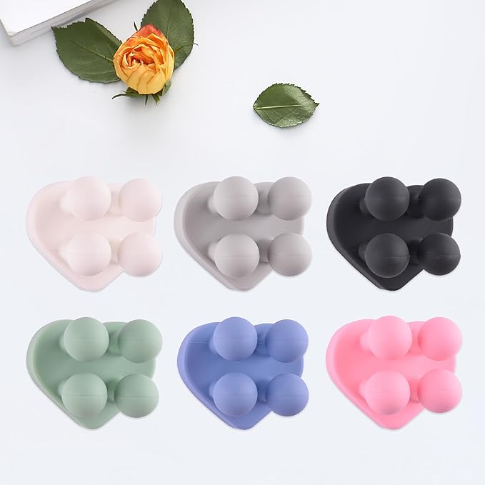 Silicone Toothbrush Holders Waterproof Toothbrush Hook Waterproof Hooks for Bathroom, Kitchen, Living Room & Office (Colorful Heart)